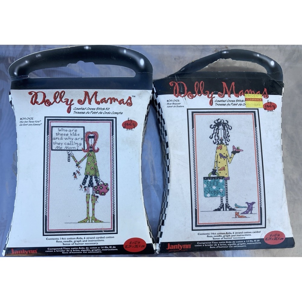 Dolly Mama's Cross Stitch Vintage Kits by Joey New in Box Fun Chicklets 6 x 10